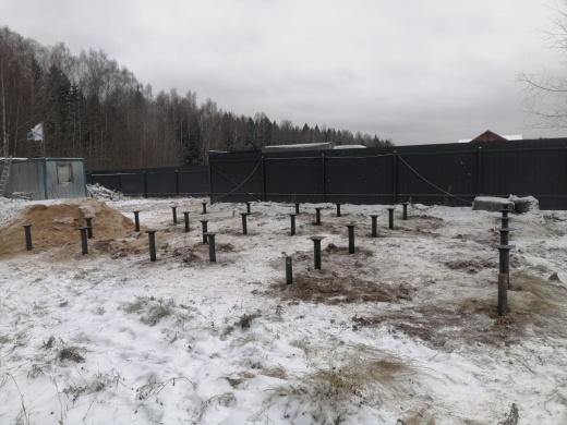 Фундамент на винтовых сваях 6x6м